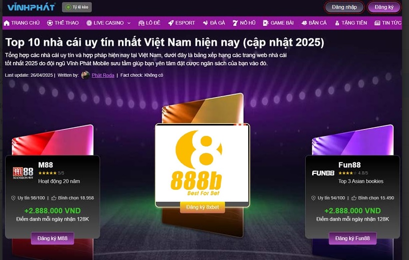 Vĩnh Phát đánh giá 888B